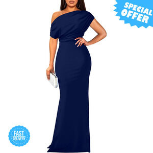 BRAND NEW YMDUCH Elegant Off Shoulder Bodycon Long Formal Dress